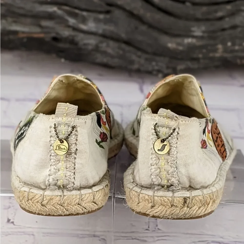 The Sak Sakroots White Peace Rhapsody Slip-On Espadrilles